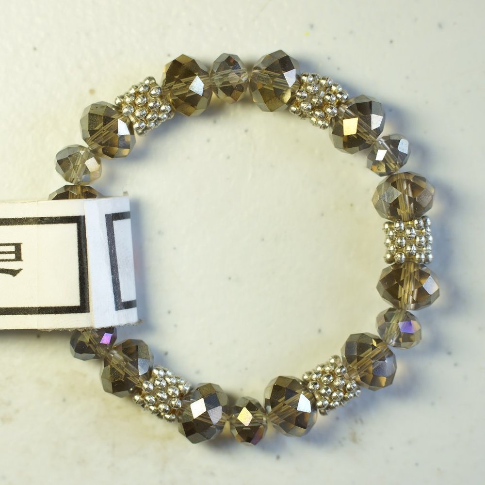 Metallic Facetted Stretch Fit Bracelet
